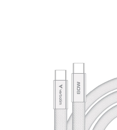 Verbatim Sync & Charge USB-C To USB-C 60W 120CM White — image 1