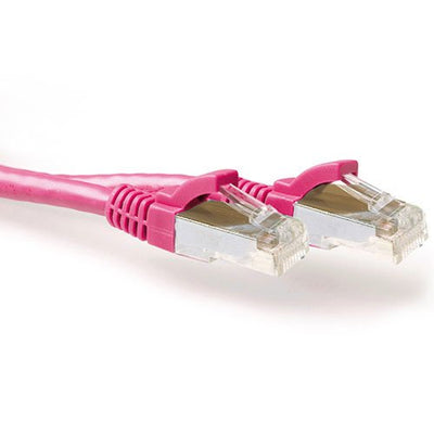 Pink 10.00 Meter SFTP CAT.6A Patch Cable Snagless With RJ45 Connectors — image 1