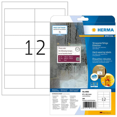 Herma 4692 Label Printer White Label Printer Self-adhesive — image 1