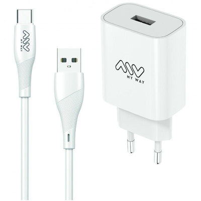 Myway Wall Charger MYWEPAK0002 1x USB + USB Cable Type-c 15W — image 1