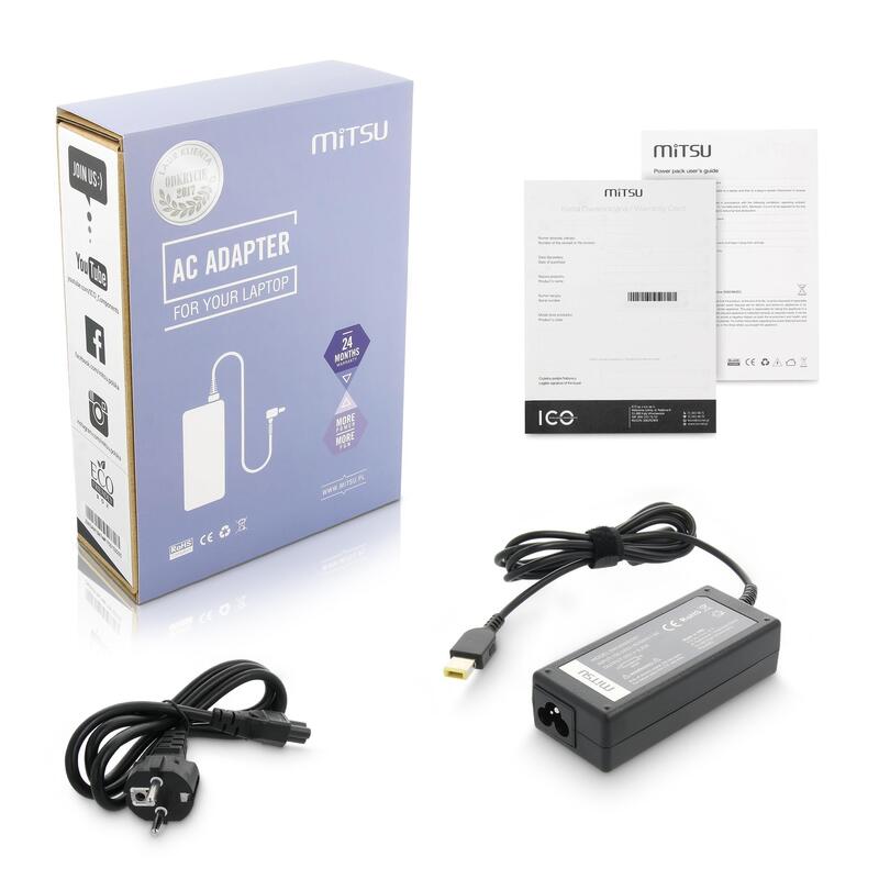 Mitsu Charger Laptop 20V 3.25A Rectangular 11.0X4.5 Pin - Yoga - Lenovo