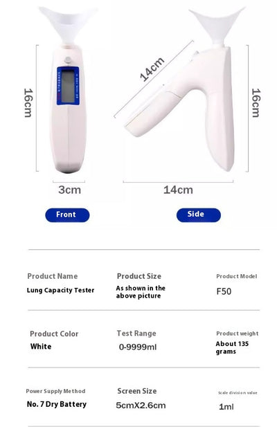 Handheld Spirometer Tester For One-time Blowing Of The Mouth