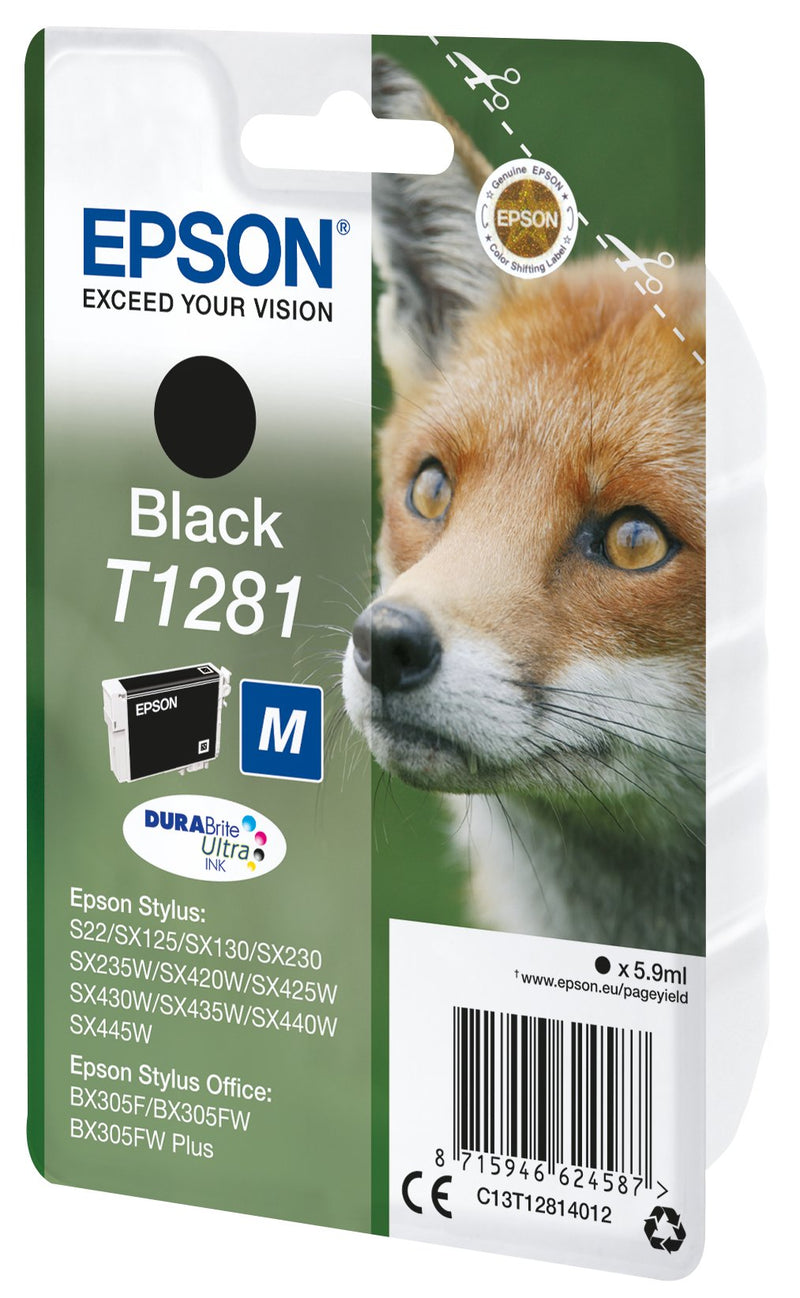 Epson Genuine Ink T1281 Size M Black Genuine