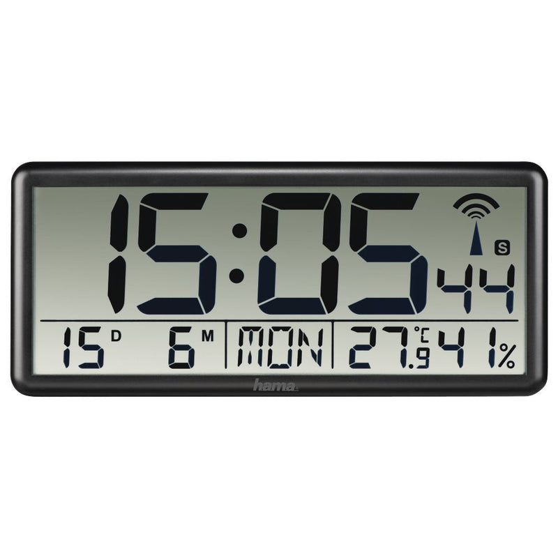 Hama Jumbo Watch Wall Digital Rectángulo Black