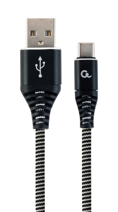 Gembird Cable Datos And Charging USB Type-c Trenzado Premium, 2M, Black / White — image 1