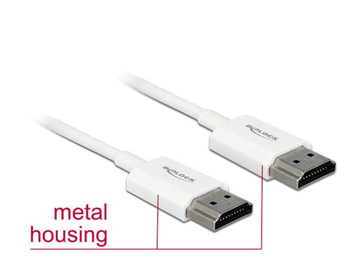 Delock HDMI Cable High Speed With Ethernet - Hdmi-a Male Hdmi-a Male 3D 4K 4,5M Activo Thin High Quality — image 1