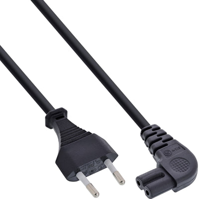 Inline Cable Power , Connector Euro a Connector EURO8 Angulado, Black 0,5M — image 1