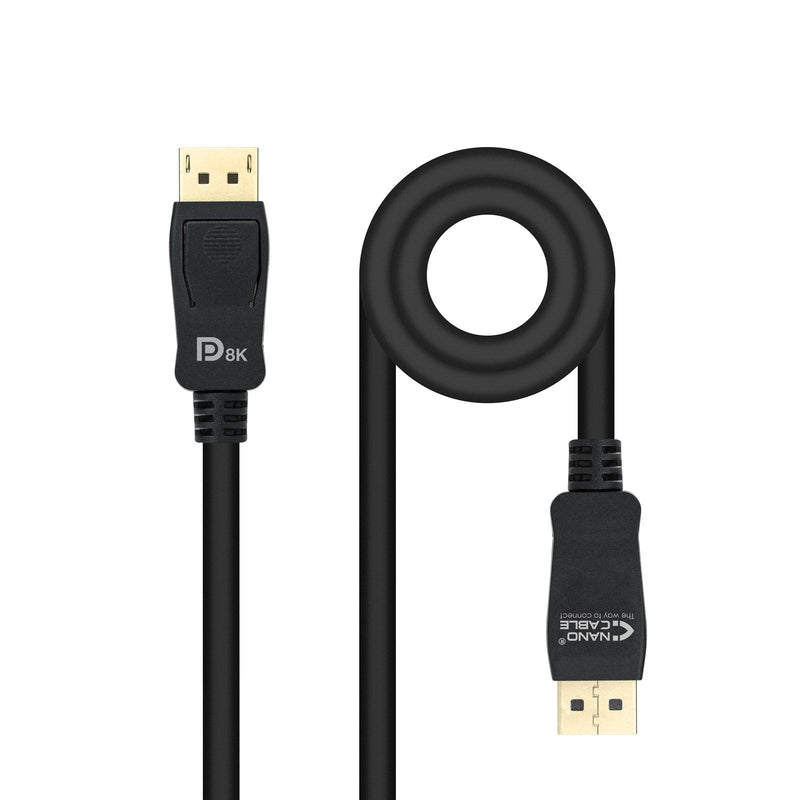 Nanocable Cable DisplayPort 1.4 Male a DisplayPort 1.4 Male 2M - Certificado VESA - Black