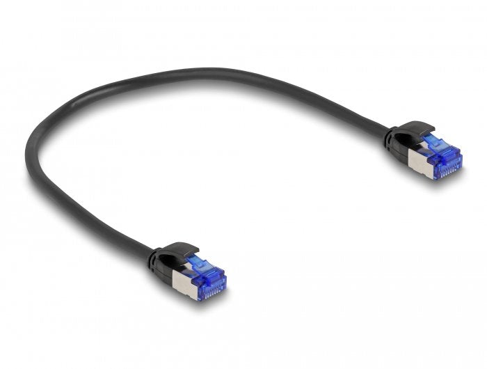Delock 80225 Network Cable RJ45 CAT.6A S/FTP Slim 0,25M Black