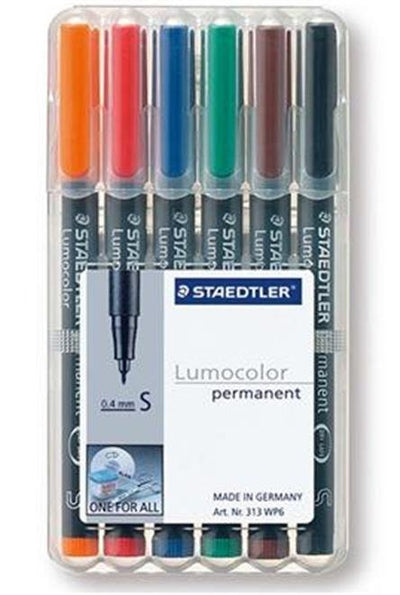 Staedtler Markers Permanentes Lumocolor S Perm 6ST — image 1