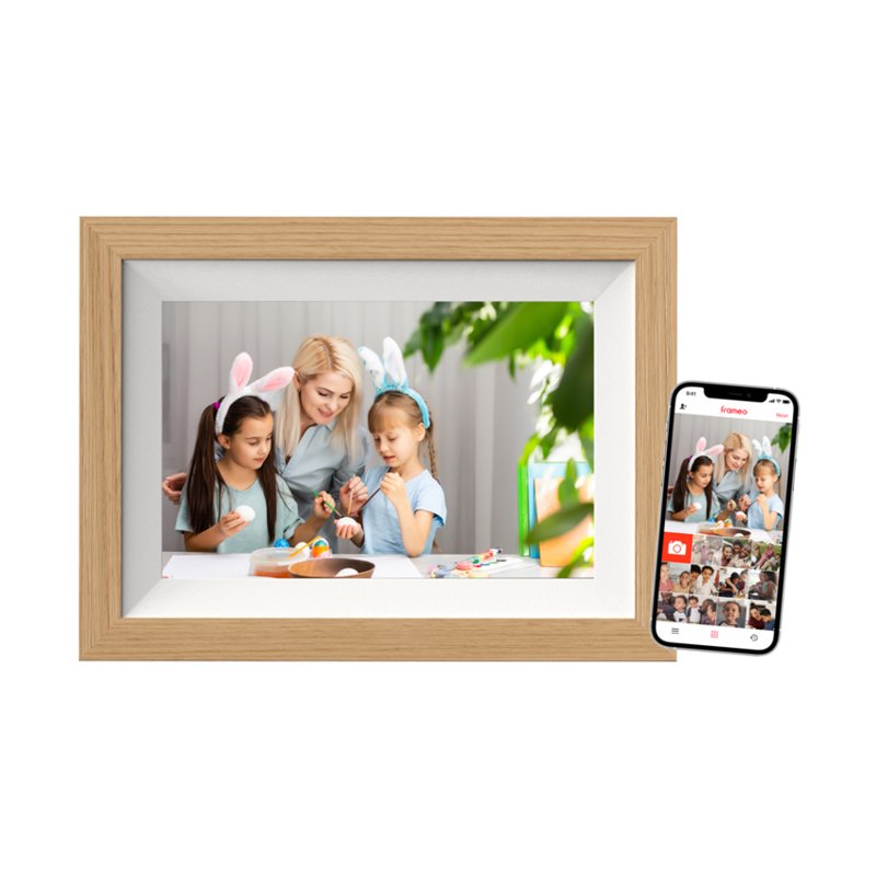 Braun Digiframe 10W Frame Fotográfico Digital White Wood 25,6CM (10.1) Screen Touchscreen Wi-Fi