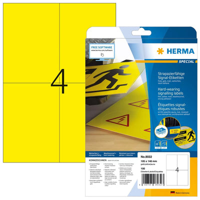 Herma 8032 Label Printer Yellow Label Printer Self-adhesive — image 1