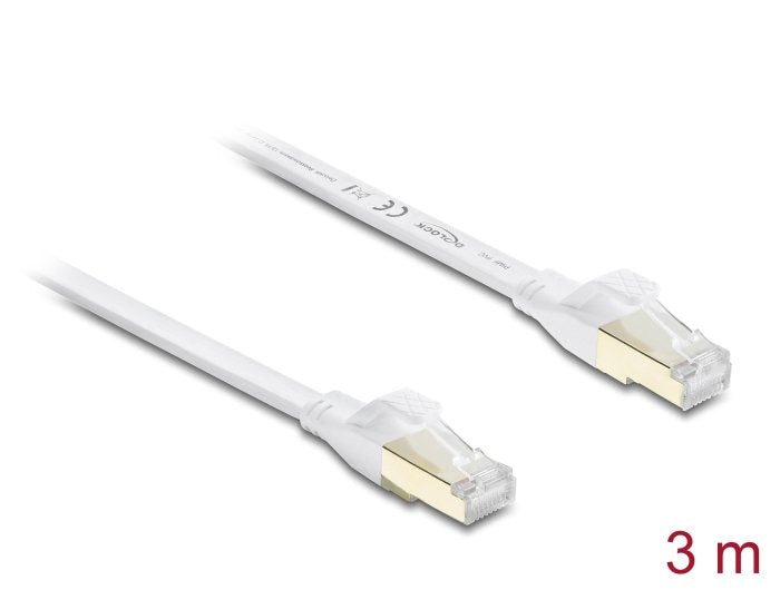 Delock RJ45 Flachband Network Cable CAT.8.1 U FTP 40Gbps, 3M
