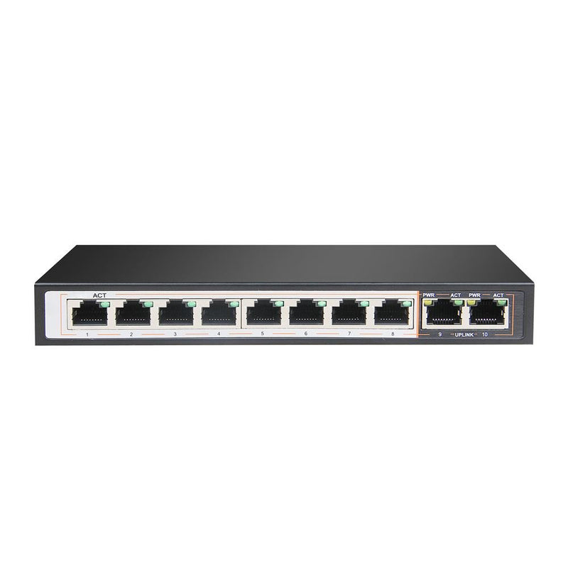 Extralink Switch PoE Perses 8X Gigabit PoE/PoE+, 2x RJ45 Uplink Gigabit, 96W
