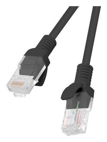 Lanberg Pack 10 Cables Network RJ45 CAT.5E UTP 0.25M Black — image 1