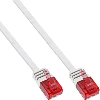 Inline Flat Ultraslim Network Cable U/UTP CAT.6 Gigabit Ready White 2M — image 1