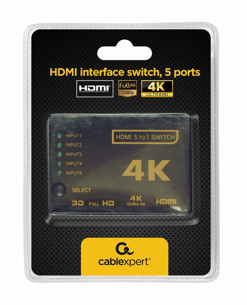 Gembird Conmutador HDMI 5IN 1OUT With Remote Control DSW-HDMI-53