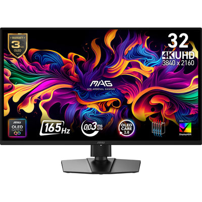MSI Monitor Mag 322UP Qd-oled E16 31.5 Qd-oled UHD 165HZ 0.03MS 2XHDMI2.1 DP Height — image 1
