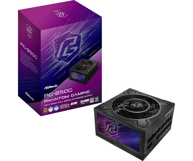 Asrock Power Supply Phantom Gaming PG-850G 850W ATX 80 + Gold Bk
