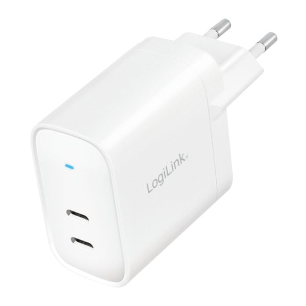 Logilink Charger 2x USB-C 40W White