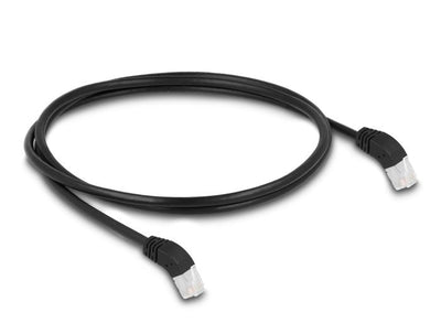 Delock 80269 RJ45 Network Cable CAT.6A S/FTP 45° Nach Oben Angular 1M Black — image 1