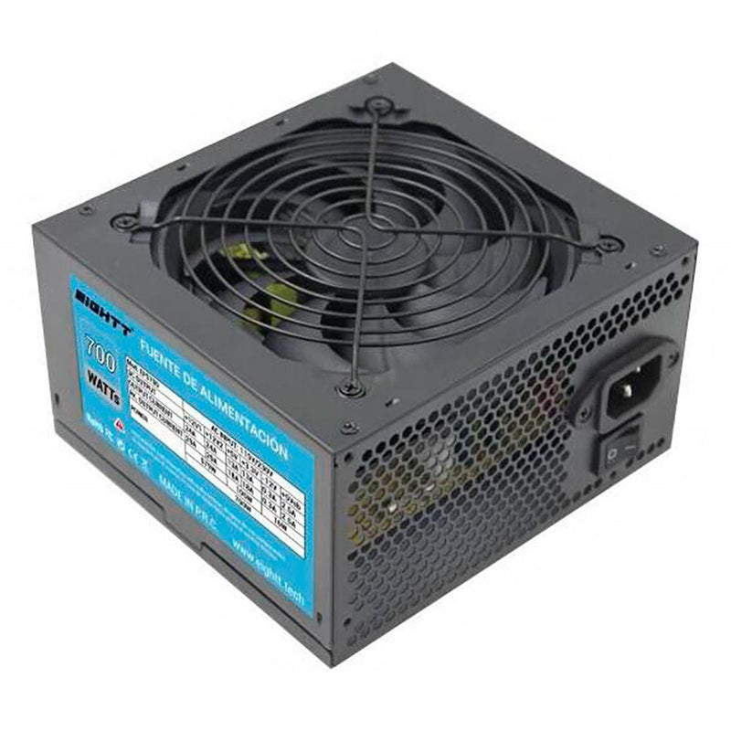 Eightt Power Supply 700W. Black Fan Silecioso 12CM
