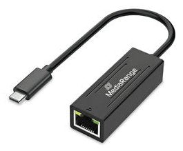 Mediarange USB-C Netzwerkadaper With RJ45 PORT,20CM, Sw