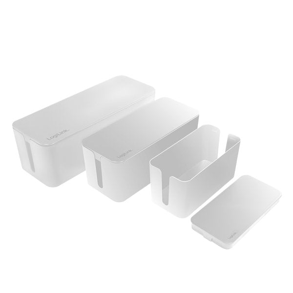 Logilink KAB0078 Organiser Cables Universal Box Of Cables White 3 Pieces