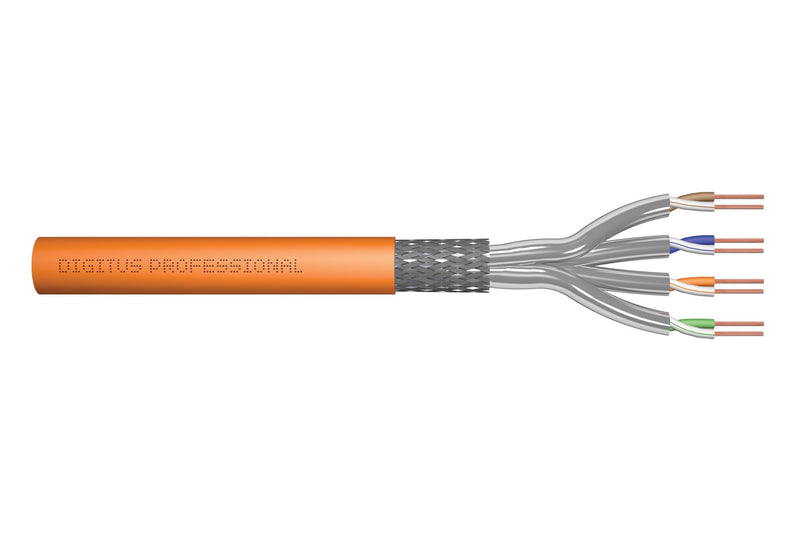 Digitus DK-1743-VH-1 Network Cable 100M CAT.7 S/FTP (s-STP) Orange