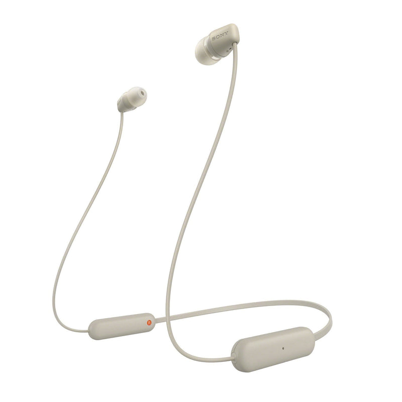 Sony WI-C100 Headphones Wireless In-ear Bluetooth Beige