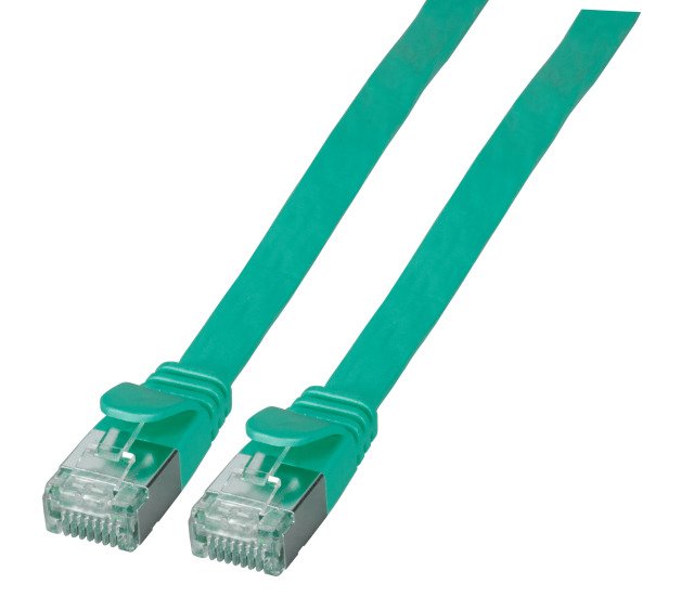 Cable Efb RJ45 Flach Network U FTP, CAT.6A, Pvc, 1.5M, Green