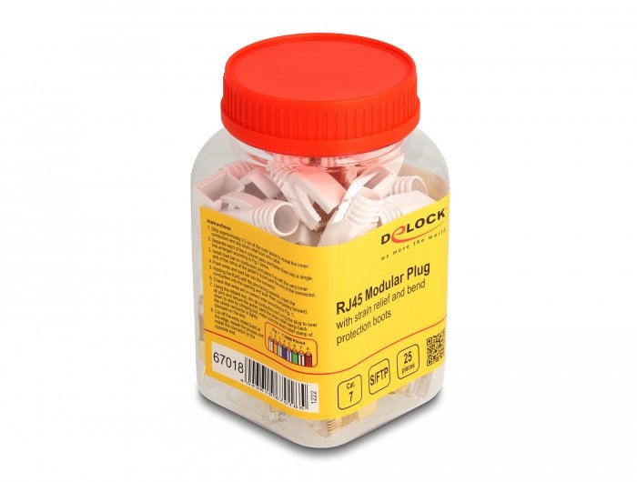 Delock 67018 Connector Modular RJ45 With Cases Protection CAT.7 - 25 Units