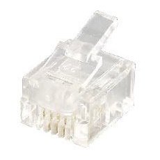 Equip 121121 Connector 6P4C RJ12 100 Pieces Transparent — image 1