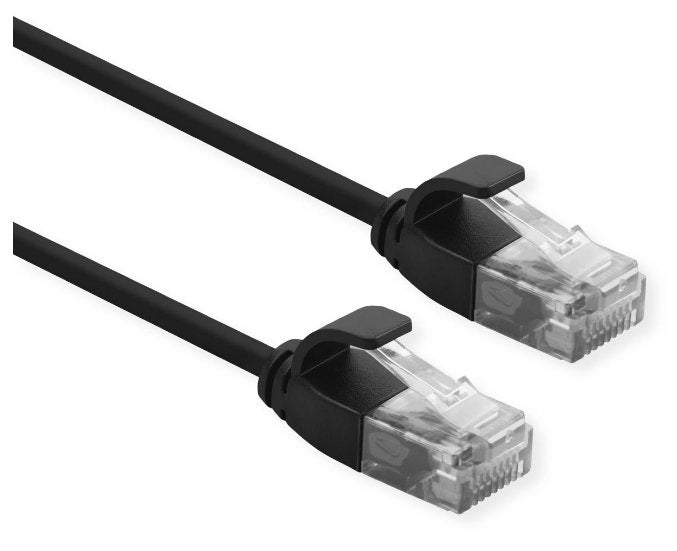 Roline UTP Datacenter Network Cable CAT.6A (class Ea), Lsoh, Slim, Negro 2M