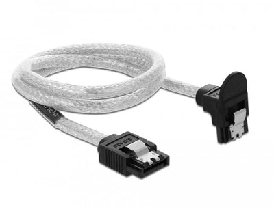 Delock Cable SATA 6GB/S Gerade Auf Unten Angular 50CM Transparent — image 1