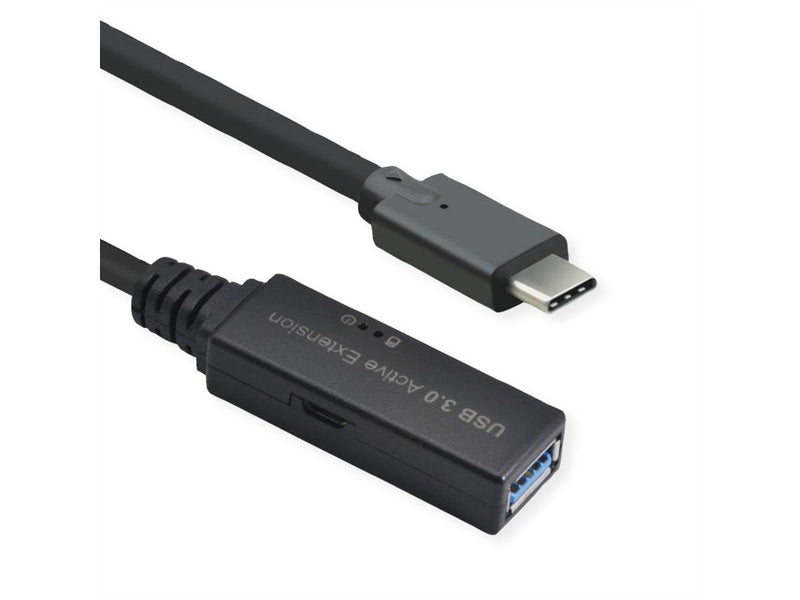 Roline USB 3.2 Gen 1 Aktives Repeater Cable Typ a - C, Black 5M