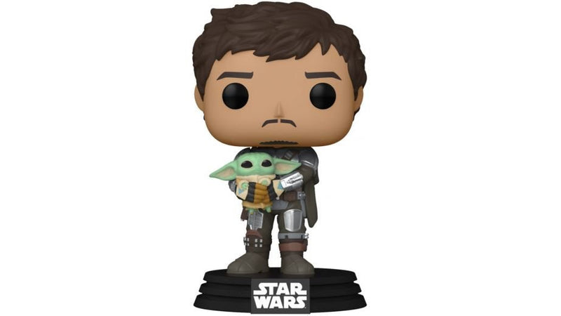 Funko Pop Star Wars The Mandalorian Controller Sujetando Baby Yoda Nio 54525 (preorder Reserva Ya)