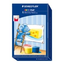 Staedtler Noris Club 8801 Pintura Dedos Washable Black Blue Green Red White Yellow