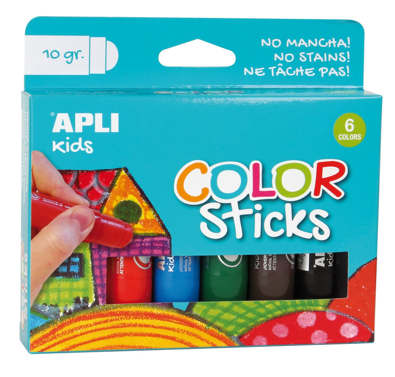 Apli Témperas Sólidas Colour Sticks 10GR Case 6 C/Surtidos