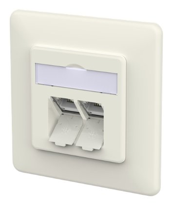 Metz Connect 130E381002-I Socket Power RJ-45 White — image 1