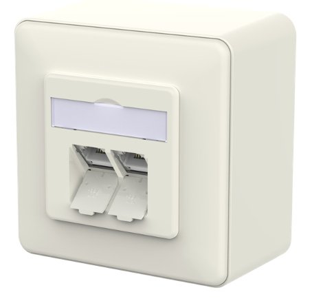 Metz Connect 130E380002-I Socket Power RJ-45 White