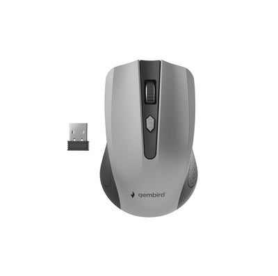 Gembird Mouse Óptico Wireless 4 Buttons (800 - 1600 Dpi) Black/ Grey — image 1