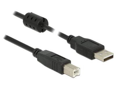 Delock USB Cable 2.0 Tipo-a Male USB 2.0 Tipo-b Male 3,0M Black — image 1