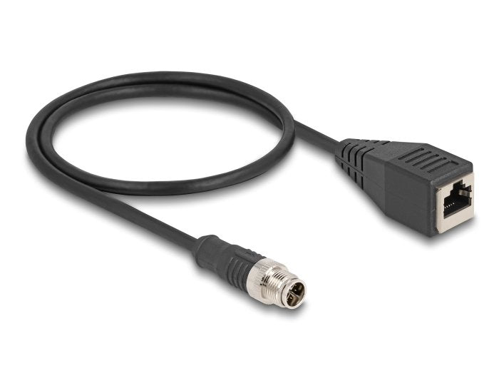 Delock 60623 Cable M12 Codificado X 8 Pin Male a RJ45 Female Pvc 0,5M