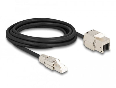 Delock Cable RJ45 Connector Male Montable Campo a Keystone Módulo RJ45 Connector Female CAT.6A 3M — image 1