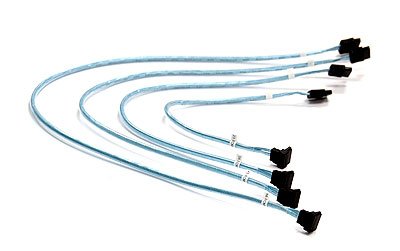 Supermicro 4 X Round Cable SATA 0,43M Black Blue White