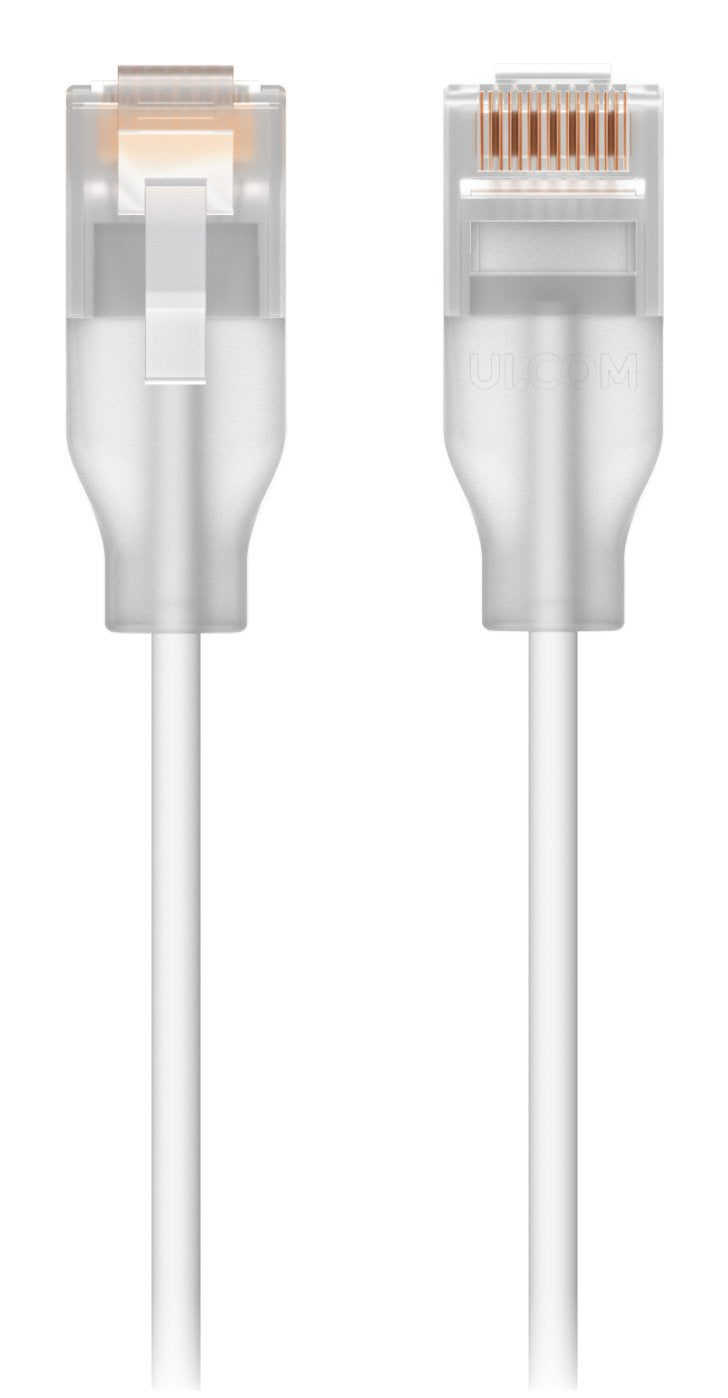 Ubiquiti UACC-CABLE-PATCH-EL-0.3M-W Network Cable Translúcido, White 0,3M CAT.6