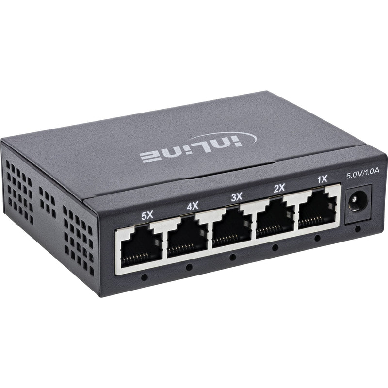 Inline Switch Network Gigabit 5 Ports 1Gbps, Desk Housing Metálica, Without Fan