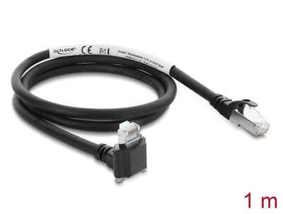 Delock Gige Camera Cable RJ45 Connector Male 90° Angulado With Screws Connector Male Length 28MM a RJ45 Connec — image 1