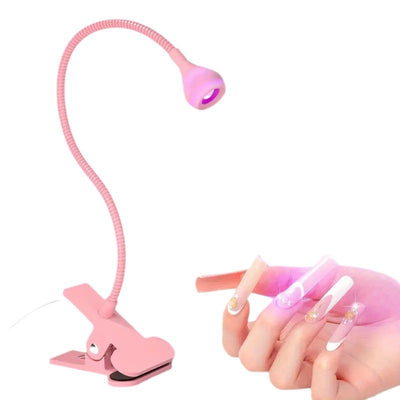 Gooseneck Hot Lamp USB Table Lamp With Clamp Nail Polish UV Glue Curing Black Light Bulb
